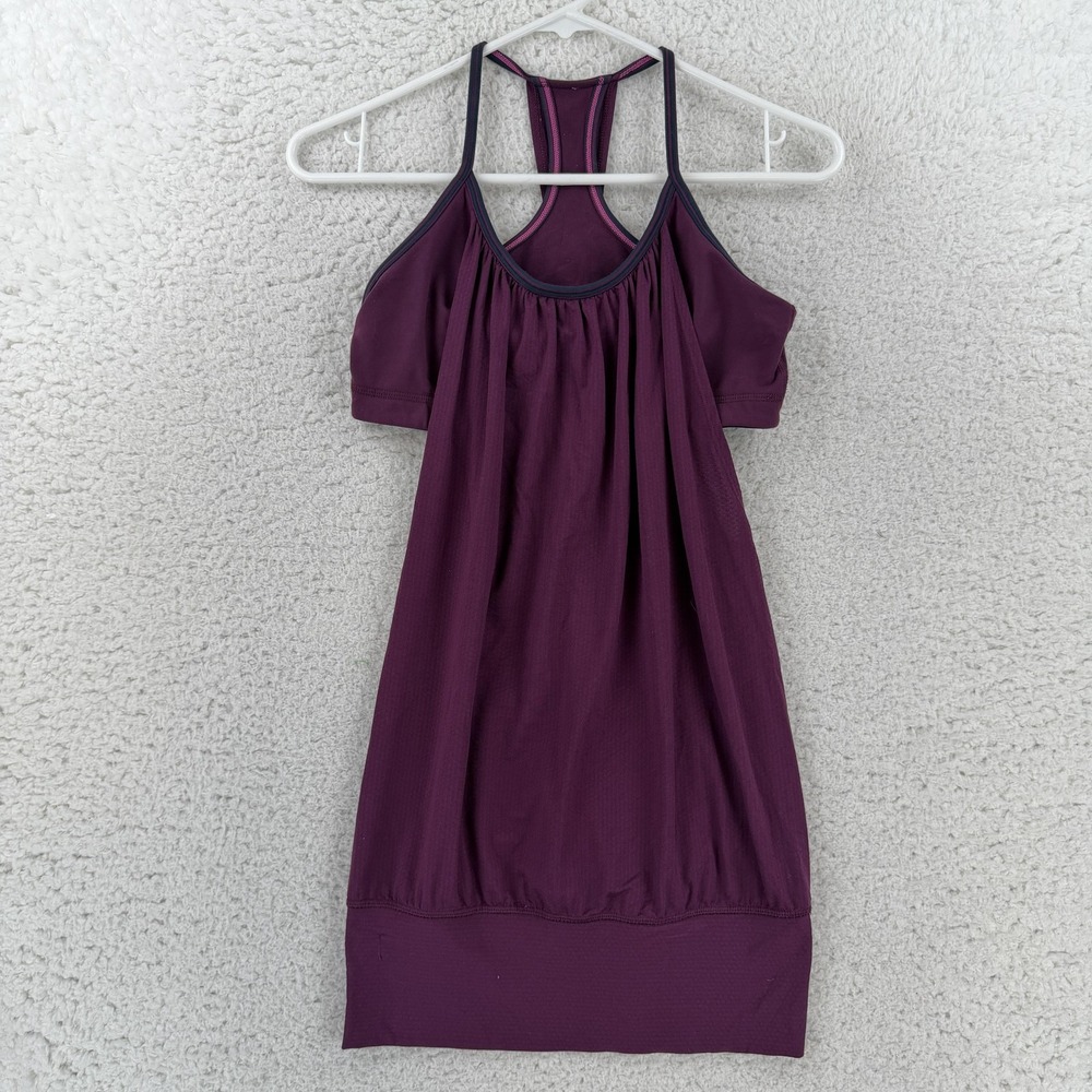 Lululemon No Limits Tank Top Womens 6 Purple Built In Bra Racerback Yoga